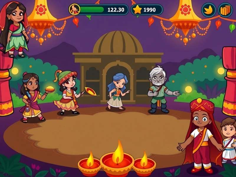 Indian Pixel Quests character selection screen showing diverse Indian-inspired classes