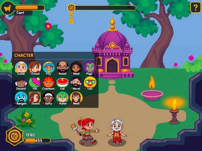 Indian Pixel Quests gameplay screenshot showing character in pixel art environment